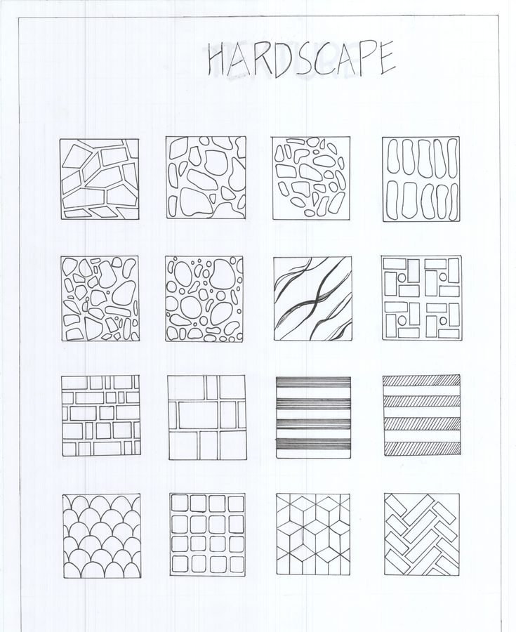 Hardscape texture drawing practice